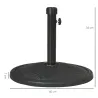 Base para Sombrilla de 14 kg Pie de Parasol para Mástil de Ø32-38 mm para Jardín Terraza Patio Ø46x34 cm Negro - Ogal.Es