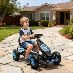Go Kart a Pedales Infantil con Asiento Ajustable Neumáticos Inflables Amortiguador y Freno de Mano 117x58x61 cm ... - Ogal.Es