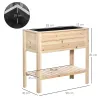 Huerto Urbano Elevado con Estante de Madera con Tela no Tejida para Cultivos Plantas Flores Jardín 90x40x81 cm N... - Ogal.Es