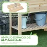 Huerto Urbano Elevado con Estante de Madera con Tela no Tejida para Cultivos Plantas Flores Jardín 90x40x81 cm N... - Ogal.Es