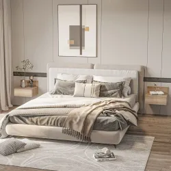 2 Mesitas de Noche Flotantes Juego de 2 Mesillas de Noche con Cajón para Dormitorio Habitación 43x36,5x30,5 cm N... - Ogal.Es