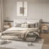 2 Mesitas de Noche Flotantes Juego de 2 Mesillas de Noche con Cajón para Dormitorio Habitación 43x36,5x30,5 cm N... - Ogal.Es