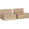 2 Mesitas de Noche Flotantes Juego de 2 Mesillas de Noche con Cajón para Dormitorio Habitación 43x36,5x30,5 cm N... - Ogal.Es
