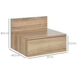 2 Mesitas de Noche Flotantes Juego de 2 Mesillas de Noche con Cajón para Dormitorio Habitación 43x36,5x30,5 cm N... - Ogal.Es