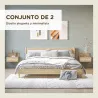 2 Mesitas de Noche Flotantes Juego de 2 Mesillas de Noche con Cajón para Dormitorio Habitación 43x36,5x30,5 cm N... - Ogal.Es