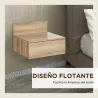 2 Mesitas de Noche Flotantes Juego de 2 Mesillas de Noche con Cajón para Dormitorio Habitación 43x36,5x30,5 cm N... - Ogal.Es