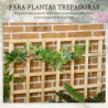 Jardinera de 3 Niveles con Enrejado y Tela no Tejida para Cultivos Verduras Flores Hierbas 95x95x110 cm Natural - Ogal.Es