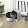 Arenero para Gatos Caja de Arena Cerrada para Gatos con Bandeja Extraíble Pala y Filtro Desodorizante 47x45x42 c... - Ogal.Es