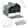 Arenero para Gatos Caja de Arena Cerrada para Gatos con Bandeja Extraíble Pala y Filtro Desodorizante 47x45x42 c... - Ogal.Es