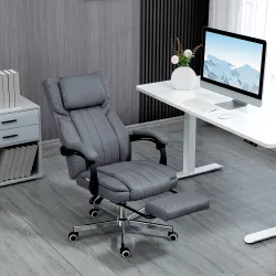 Silla de Oficina Reclinable y Giratoria con 6 Puntos de Masaje Vibratorio con Mando de Control 65x61x108-118 cm... - Ogal.Es