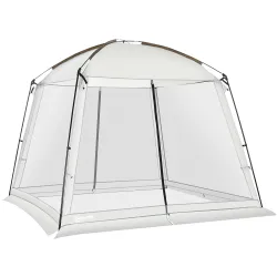 Carpa de Jardín 3x3 m para 6-8 Personas con 4 Mosquiteras y 2 Puertas Protección UV50+ con Bolsa de Transporte B... - Ogal.Es