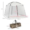 Carpa de Jardín 3x3 m para 6-8 Personas con 4 Mosquiteras y 2 Puertas Protección UV50+ con Bolsa de Transporte B... - Ogal.Es
