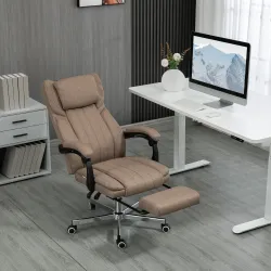 Silla de Oficina Reclinable y Giratoria con 6 Puntos de Masaje Vibratorio con Mando de Control 65x61x108-118 cm... - Ogal.Es