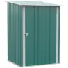 Caseta de Jardín Metálica 0,92 m² 100x103x160 cm con 1 Puerta y Cerradura para Almacenamiento de Herramientas Verde - Ogal.Es