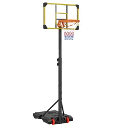 Canasta de Baloncesto con Altura Ajustable 178-208 cm Ruedas y Base Rellenable para +6 Años 75x56x210-240 cm Ama... - Ogal.Es