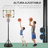 Canasta de Baloncesto con Altura Ajustable 178-208 cm Ruedas y Base Rellenable para +6 Años 75x56x210-240 cm Ama... - Ogal.Es