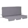 Cojín para Balancín de 2 Piezas Cojín de Asiento y Respaldo para Jardín Terraza Exterior130x45x5 cm Gris - Ogal.Es