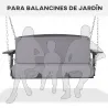 Cojín para Balancín de 2 Piezas Cojín de Asiento y Respaldo para Jardín Terraza Exterior130x45x5 cm Gris - Ogal.Es