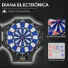 Diana Electrónica Plegable con 31 Juegos para 8 Jugadores con 6 Dardos y 6 Puntas de Repuesto Pantalla LCD 83x45... - Ogal.Es