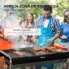 Barbacoa de Carbón con Parrilla de Acero Inoxidable Bandeja Especiero y Estante de Almacenamiento 107x63x75 cm N... - Ogal.Es