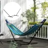 Soporte para Hamaca de Metal Estructura para Hamaca Carga 120 kg para Jardín Terraza Patio 360x92x112 cm Negro - Ogal.Es