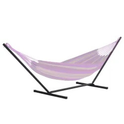 Soporte para Hamaca de Metal Estructura para Hamaca Carga 120 kg para Jardín Terraza Patio 360x92x112 cm Negro - Ogal.Es