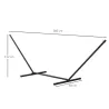 Soporte para Hamaca de Metal Estructura para Hamaca Carga 120 kg para Jardín Terraza Patio 360x92x112 cm Negro - Ogal.Es
