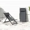 Conjunto de 2 Tumbonas Plegables de Aluminio con Respaldo Regulable en 5 Posiciones y Reposacabezas 60x100x85 cm... - Ogal.Es