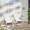 Conjunto de 2 Tumbonas Plegables de Aluminio con Respaldo Regulable en 5 Posiciones Reposacabezas 60x100x85 cm B... - Ogal.Es