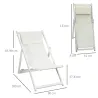 Conjunto de 2 Tumbonas Plegables de Aluminio con Respaldo Regulable en 5 Posiciones Reposacabezas 60x100x85 cm B... - Ogal.Es