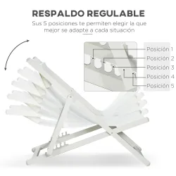Conjunto de 2 Tumbonas Plegables de Aluminio con Respaldo Regulable en 5 Posiciones Reposacabezas 60x100x85 cm B... - Ogal.Es