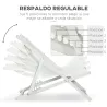 Conjunto de 2 Tumbonas Plegables de Aluminio con Respaldo Regulable en 5 Posiciones Reposacabezas 60x100x85 cm B... - Ogal.Es