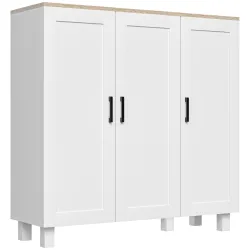 Aparador de Salón Mueble Buffet con 3 Puertas y Estantes Ajustables para Cocina Comedor Estilo Nórdico 90x30x90 ... - Ogal.Es