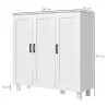 Aparador de Salón Mueble Buffet con 3 Puertas y Estantes Ajustables para Cocina Comedor Estilo Nórdico 90x30x90 ... - Ogal.Es
