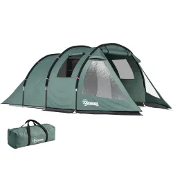 Tienda de Campaña para 3 Personas Impermeable PU2000 mm Protección UV30+ con Bolsa de Transporte 475x264x172 cm ... - Ogal.Es