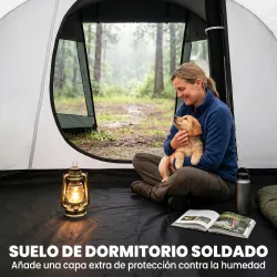 Tienda de Campaña para 3 Personas Impermeable PU2000 mm Protección UV30+ con Bolsa de Transporte 475x264x172 cm ... - Ogal.Es
