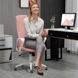 Silla de Oficina Giratoria Altura Ajustable con Reposabrazos Función de Basculante Respaldo Alto 62x56x110-119,5... - Ogal.Es