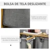 Cesto de Ropa Sucia de Bambú Cesto para la Colada con 2 Bolsas Extraíbles y Estante para Baño 63,5x33x73 cm Natu... - Ogal.Es