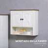 Armario de Pared para Baño Mueble de Baño Colgar con 2 Puertas y Estantes de Almacenamiento 60x19,5x52,5 cm Blanco - Ogal.Es