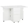 Mesa de Comedor Plegable Alas Abatibles con Ruedas y 2 Cajones Mesa de Cocina Pequeña Estilo Moderno 120x80x75 c... - Ogal.Es