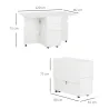 Mesa de Comedor Plegable Alas Abatibles con Ruedas y 2 Cajones Mesa de Cocina Pequeña Estilo Moderno 120x80x75 c... - Ogal.Es