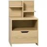 Mesita de Noche Mesilla de Noche Moderna con Cajón y Estantes de Almacenamiento para Salón Dormitorio 45x35x73cm... - Ogal.Es