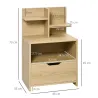 Mesita de Noche Mesilla de Noche Moderna con Cajón y Estantes de Almacenamiento para Salón Dormitorio 45x35x73cm... - Ogal.Es