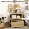 Mesita de Noche Mesilla de Noche Moderna con Cajón y Estantes de Almacenamiento para Salón Dormitorio 45x35x73cm... - Ogal.Es