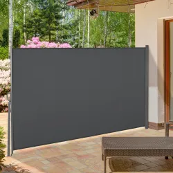 Toldo Lateral Retráctil 300x160 cm Pantalla Enrollable Mampara de Privacidad y Protección Solar para Balcón Terr... - Ogal.Es
