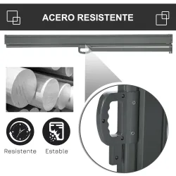 Toldo Lateral Retráctil 300x160 cm Pantalla Enrollable Mampara de Privacidad y Protección Solar para Balcón Terr... - Ogal.Es