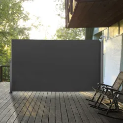Toldo Lateral Retráctil 300x180 cm Pantalla Enrollable Mampara de Privacidad y Protección Solar para Balcón Terr... - Ogal.Es