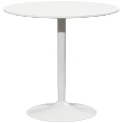 Mesa de Comedor Redonda Mesa de Cocina para 2 Personas con Base de Acero y Almohadilla Antideslizante Ø80x75 cm ... - Ogal.Es