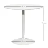 Mesa de Comedor Redonda Mesa de Cocina para 2 Personas con Base de Acero y Almohadilla Antideslizante Ø80x75 cm ... - Ogal.Es