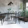 Conjunto de 2 Patas para Mesa Patas de Diseño Rectangular con Tornillos Incluidos para Mesa DIY 60x72 cm Negro - Ogal.Es